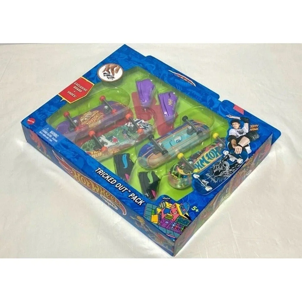 Hot Wheels Tony Hawk‎ Tricked Out Skate Pack Exclusive Boards + Shoes NIP 2022